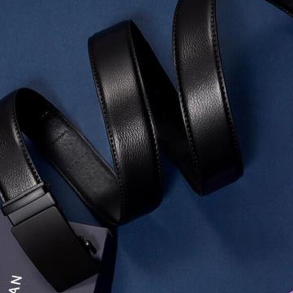 Men's Belt Leather Ratchet Belt for Men Dress Casual with Adjustable Buckle - Picture 10 of 11